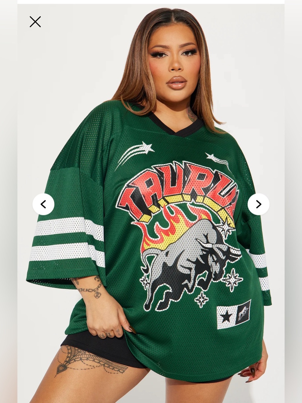 Fashion Nova Taurus Love Jersey Oversized Top 1X